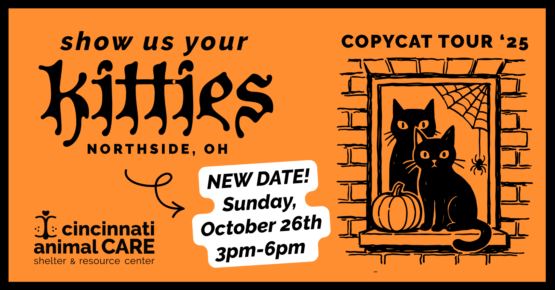 Copycat Tour 2025 FB Event Cover Photo cincinanti animal care northside ohio