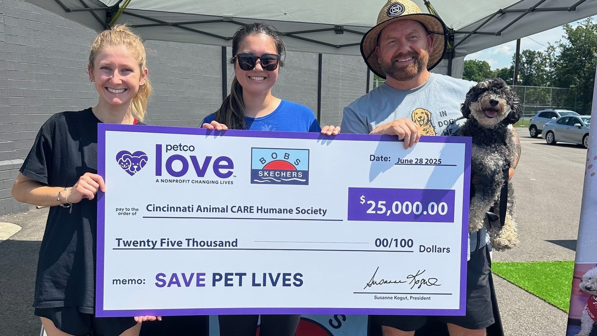 petco love donation to cincinnati animal care