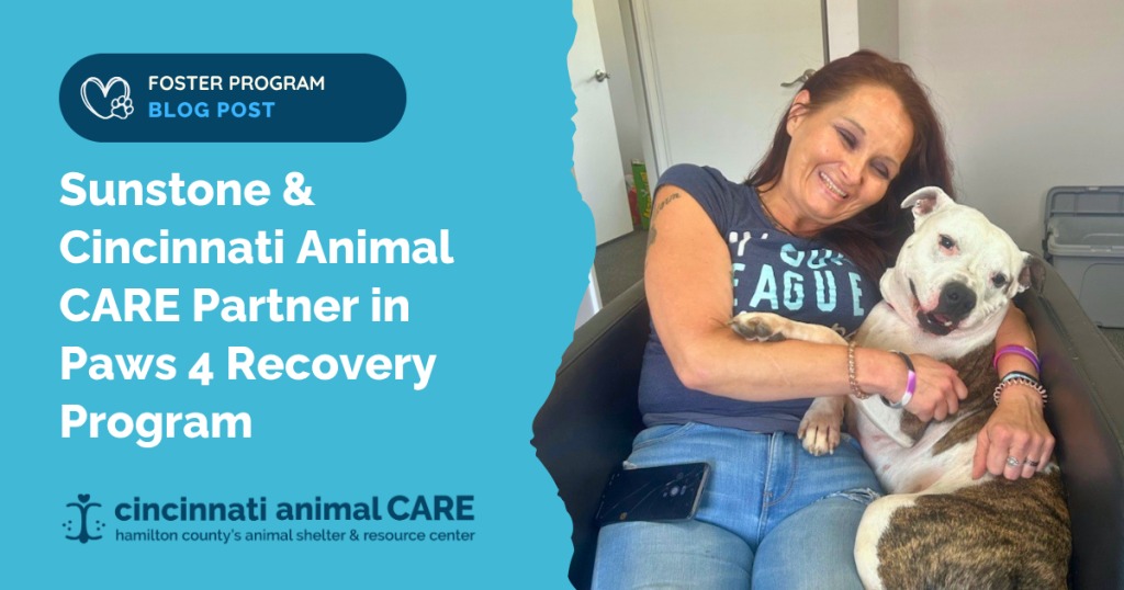 Sunstone & Cincinnati Animal CARE Partner in Paws 4 Recovery Program