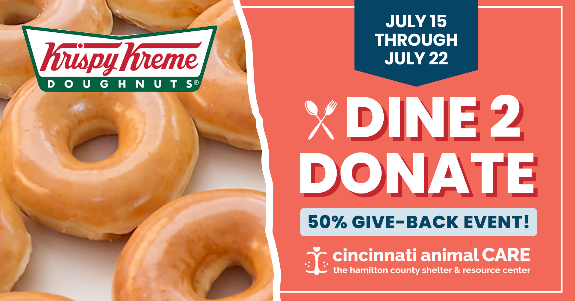 Krispy Kreme Dine to Donate event graphic