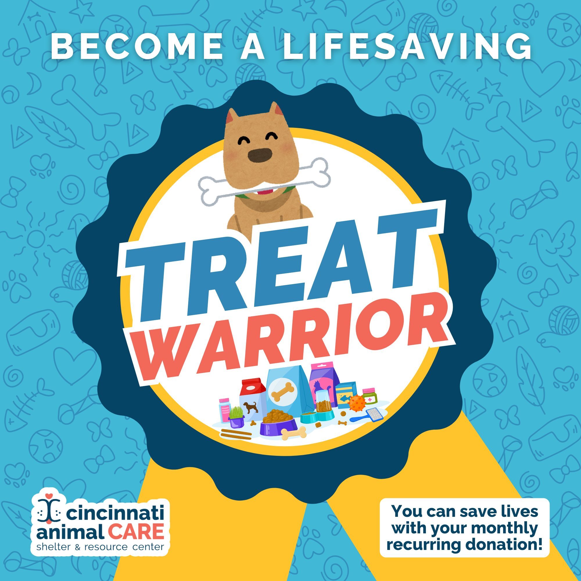 cincinnati animal care treat warriors donation campaign